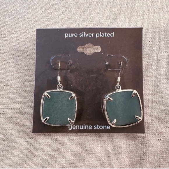 Jewelry - Earrings | Silver Plated Green Stone Earrings